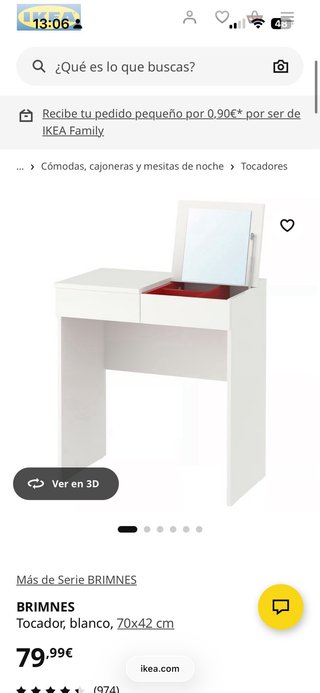 Tocador Brimnes Ikea Blanco