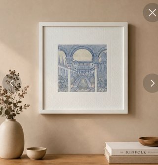 Grabado relieve nazarí elegante con marco
