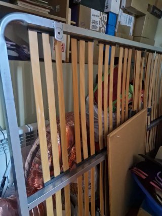 Somier metálico con lamas de madera