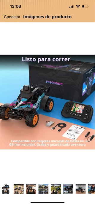 Coche RC con Cámara FPV Azul y Naranja