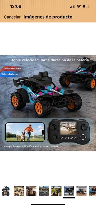 Coche RC con Cámara FPV Azul y Naranja