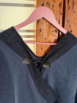 Poncho Amichi Talla Única Azul/Gris