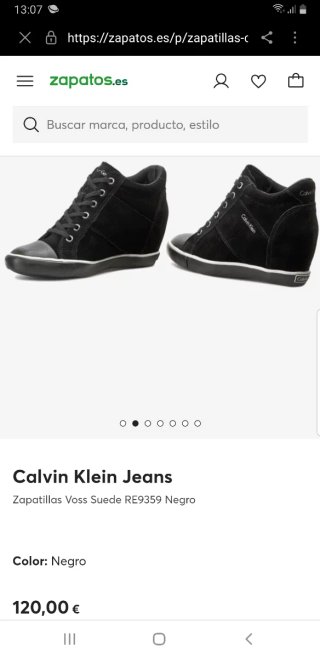 Zapatillas cuña Calvin Klein Jeans negras