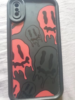 Funda iPhone XS Caritas Sonrientes Rojas