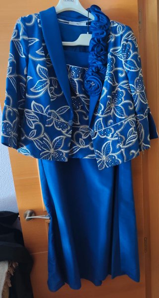Traje de fiesta 3 piezas azul
