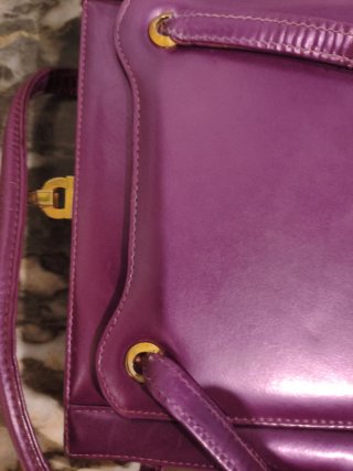 Bolso de fiesta morado y dorado vintage