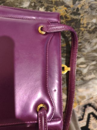 Bolso de fiesta morado y dorado vintage