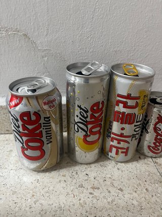 Lote 5 Latas Vacíe Coca Cola Light e Diet Coke
