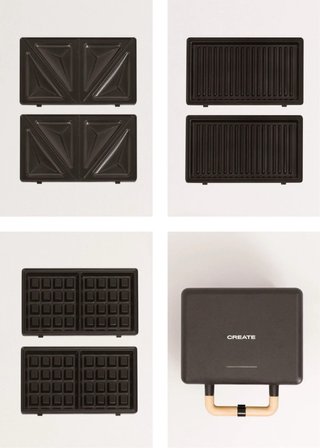 Sandwichera Grill y Gofrera Placas Intercambiables
