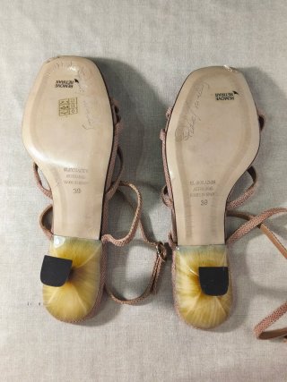 Sandalias Pedro Miralles Piel Tacón Nude Talla 39