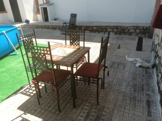 Mesa y 4 sillas forja