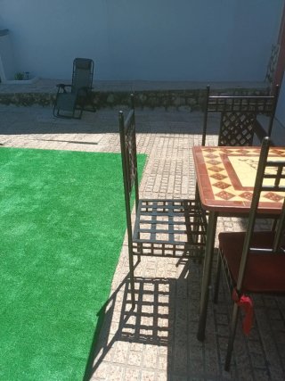 Mesa y 4 sillas forja