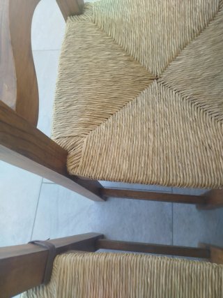 Mesa extensible + 6 sillas madera