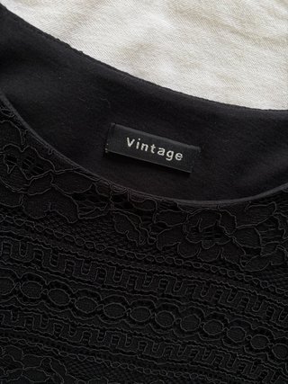 Abito in pizzo nero Vintage