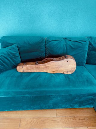 Estuche violín antiguo + 2 arcos