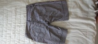 Pantaloncini donna quadri bianchi e blu