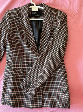 Chaqueta cuadros Pull&Bear mujer