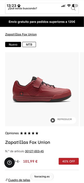 Zapatillas MTB Fox Union