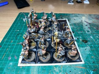 18 Barbaros del Caos pintados Warhammer TOW