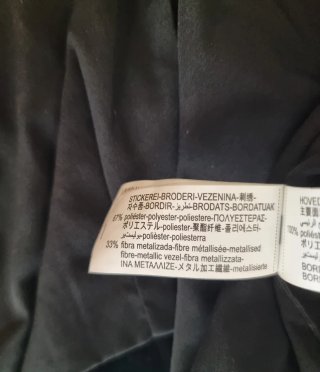 Gilet Zara nero con ricami oro taglia S