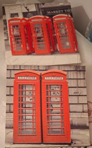 Cuadro Cabinas Londres Rojo Ikea
