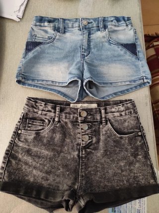 Lote 2 shorts vaqueros niña 9-10 años Denim