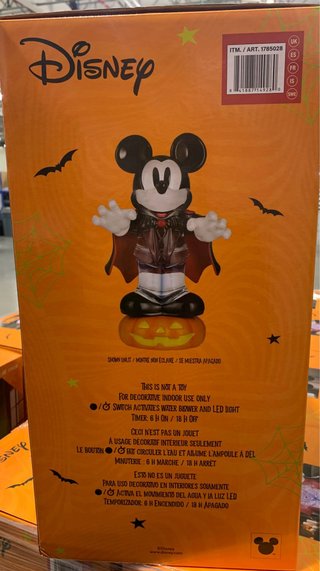 Lámpara Disney Halloween Mickey Vampiro Calabaza