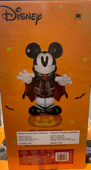 Lámpara Disney Halloween Mickey Vampiro Calabaza