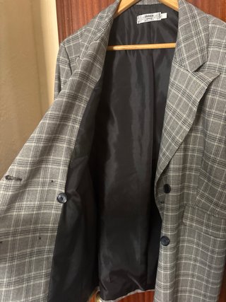 Americana cuadros gris talla 48
