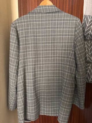 Americana cuadros gris talla 48