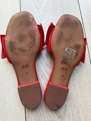Sandalias H&M Rojas con Lazo