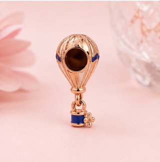 Charm Globo Capadocia Oro Rosa Azul
