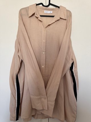 Conjunto Beige XL con Raya Negra Lateral