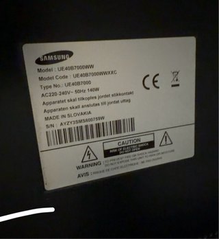 Televisor Samsung 40” Negro