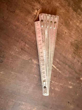 Metro plegable antiguo de 2m