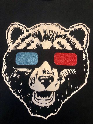 Camiseta Oso Gafas 3D