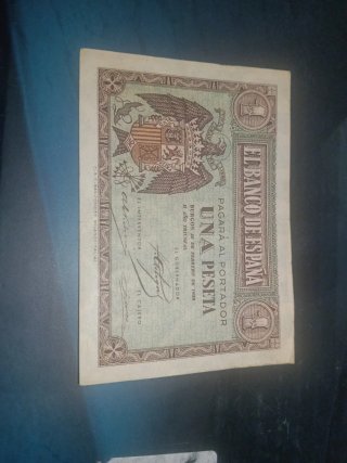 Billete 1 Peseta Burgos 1938 Banco de España