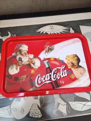 Bandeja Coca-Cola Santa Claus Años 90