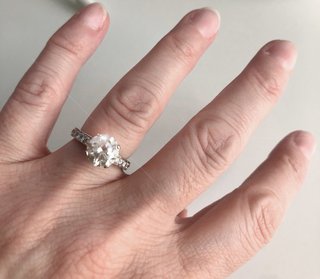 Anello Diamante 2 Carati Oro Bianco