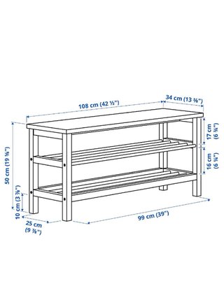 Banco Zapatero IKEA Negro