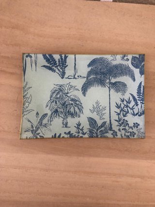 Bandeja cristal decoupage plantas