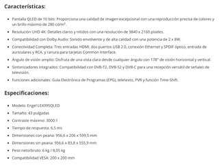 TV Engel 43 QLED 4K UltraHD