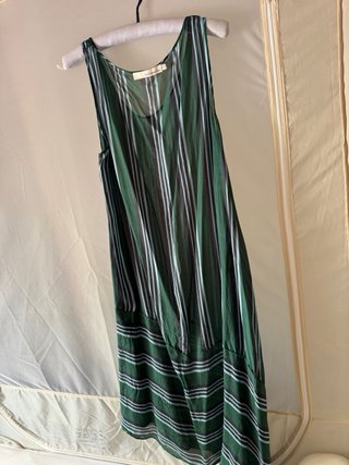 Vestido lila volantes talla única