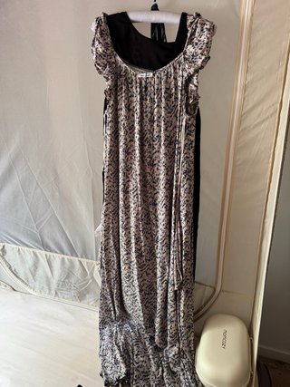 Vestido lila volantes talla única