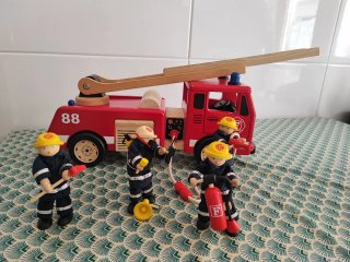 Camión Bomberos Pintoy 2003 Juguete Madera