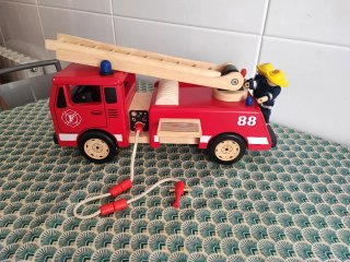 Camión Bomberos Pintoy 2003 Juguete Madera
