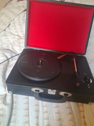 Tocadiscos Maleta Rojo y Negro