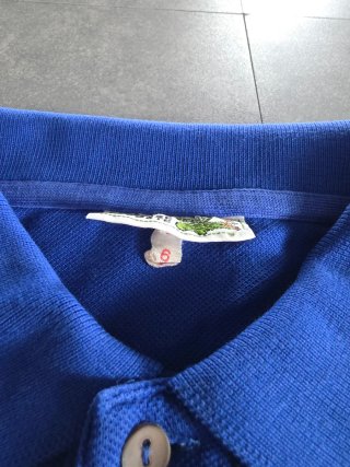 Polo Lacoste Vintage Blu Made In France L