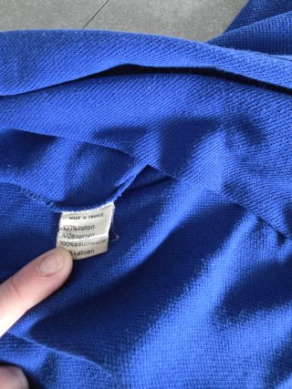 Polo Lacoste Vintage Blu Made In France L
