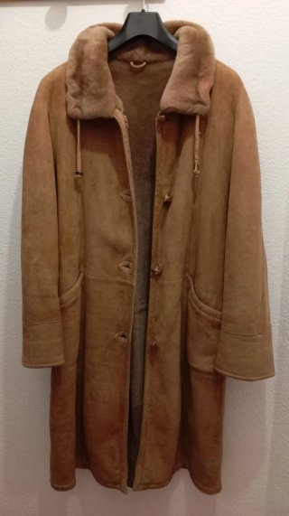 Cappotto in pelle scamosciata da donna 100% pelle